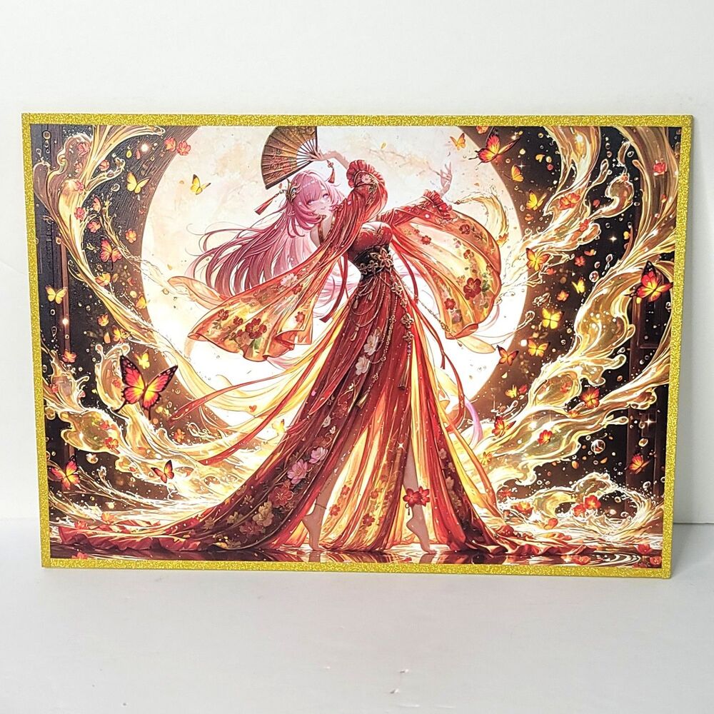 Yae Miko Moonlight Limited 28/28 Waifu Card Anime Girl Art Oversized Board A4